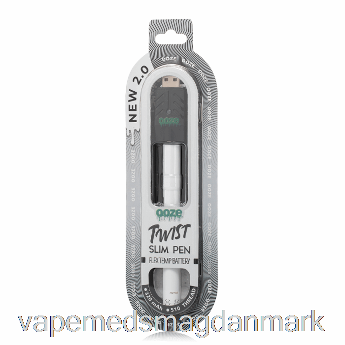 Engangs Vape Danmark Ooze Slim Twist Pen 2.0 Flex Temp Batteri Spøgelses Hvid